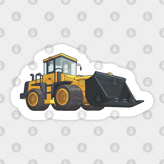 Bulldozer Sticker by Asykar